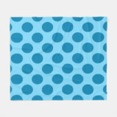 Blue Polka Dots - Seamless Pattern Throw Pillow Fleece Deken (Voorkant (Horizontaal))