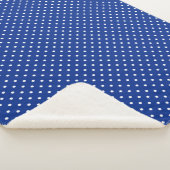 Blue Polka Dots Sherpa Blanket Deken (3/4)