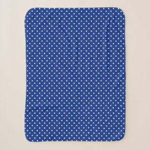 Blue Polka Dots Sherpa Blanket Deken