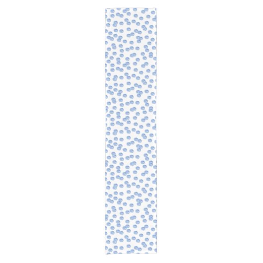 Blue Polka Dots Short Table Runner Korte Tafelloper (Voorkant)