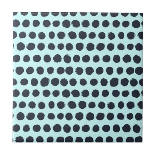 Blue Polka Dots Tegeltje (Voorkant)