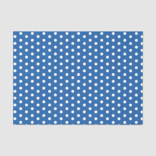 Blue Polka Dots Tissuepapier (Voorkant)