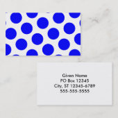 Blue Polka Dots Visitekaartje (Voorkant / Achterkant)