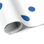 Blue Polka Dots White Custom Color Holiday 2023 Cadeaupapier (Rol Hoek)