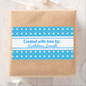 Blue Polka-stippen Recept/Goodies Label (Insitu)