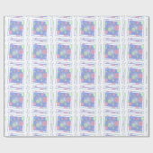 Blue Polkadot Box Cadeaupapier (Vlak)