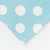 Blue Polkadot Glam Girly Typography Trendy Fleece Deken (Hoek)