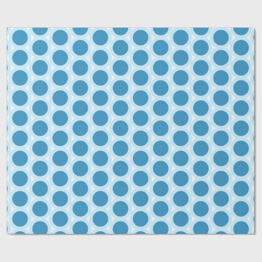 Blue Polkadot Modern Simple Minimalistics Cadeaupapier (Vlak)