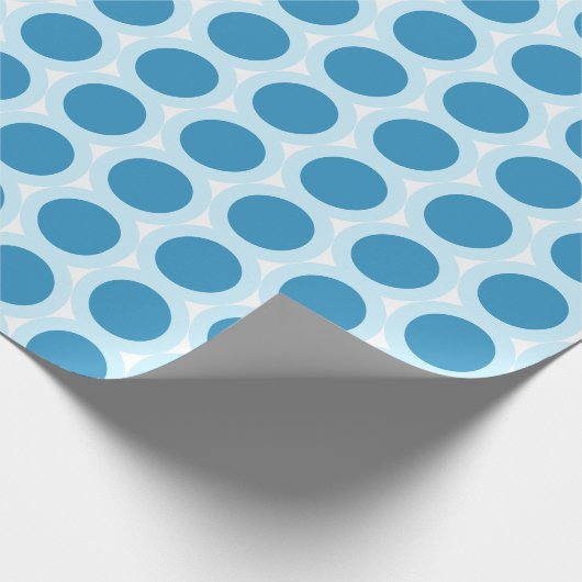 Blue Polkadot Modern Simple Minimalistics Cadeaupapier (Hoek)