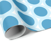 Blue Polkadot Modern Simple Minimalistics Cadeaupapier (Rol Hoek)
