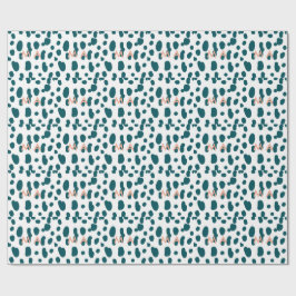 Blue polkadot orange pastel monogram man letter pa cadeaupapier