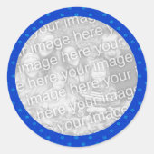 Blue Polkadot Photo Sticker Sjabloon (Voorkant)