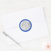 Blue Polkadot Photo Sticker Sjabloon (Envelop)