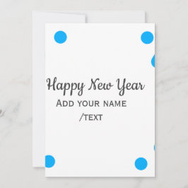 Blue polkadots happy new year add name messasimple feestdagenkaart