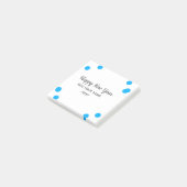 Blue polkadots happy new year add name messasimple post-it® notes (Schuin)