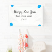 Blue polkadots happy new year add name messasimple spandoek (Insitu)