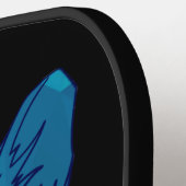 Blue Poly Wolf Head Pickleball Paddle (Links Detail)