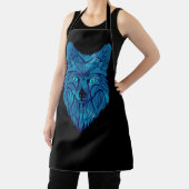 Blue Poly Wolf Head Schort (Insitu)