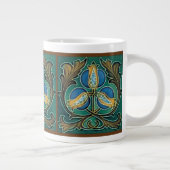 Blue Pomegranate Majolica Art Grote Koffiekop (Rechts)