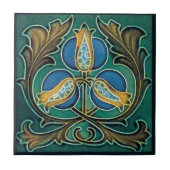 Blue Pomegranate Rustic Faux-Majolica Tegeltje (Voorkant)