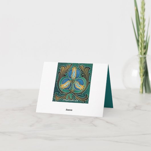 Blue Pomegranite Custom Hartelijk dank Bedankkaart (Achterkant)