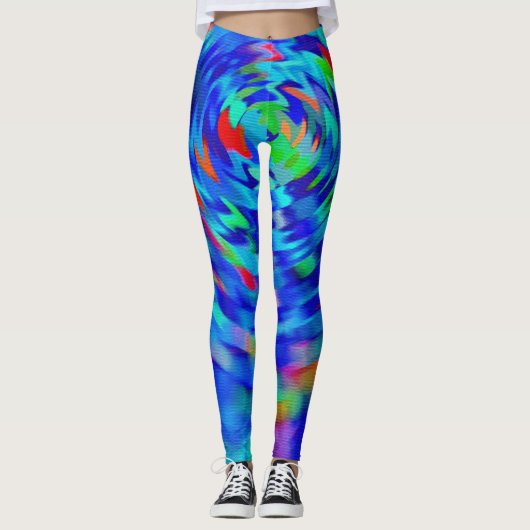Blue Pond Ripple Leggings (Voorkant)