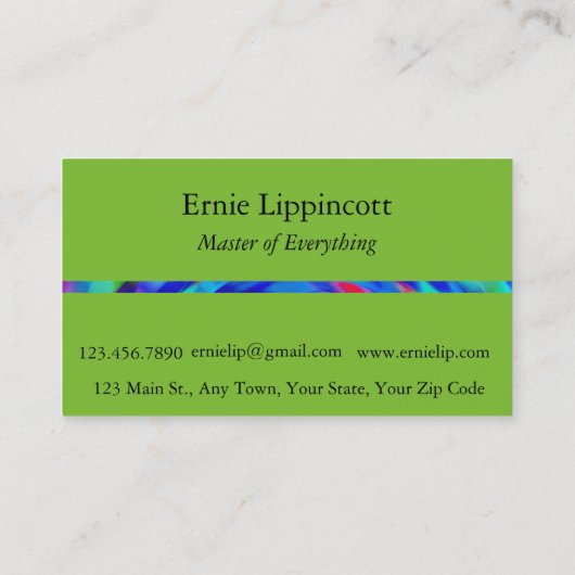 Blue Pond Ripple Visitekaartje (Achterkant)