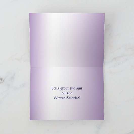 Blue Pond Winter Solstice Kaart (Binnen)