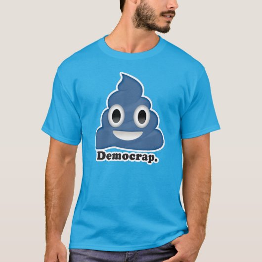Blue Poo Democraat T-shirt (Voorkant)