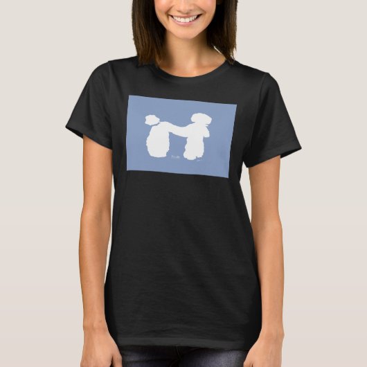 Blue Poodle Dog Tony Fernandes T-shirt (Voorkant)