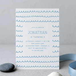 Blue Pool & Beach Party | Nautical Kids Verjaardag Kaart