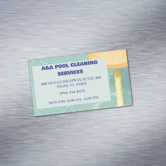 Blue Pool-onderhoud Magnetisch Visitekaartje (Voorbeeld)