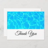 Blue Pool Water Foto: Dank je wel Briefkaart (Voorkant / Achterkant)