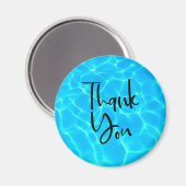 Blue Pool Water Foto: Dank je wel Magneet (Voorkant / Achterkant)