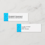 Blue Pool Water Foto wissen Mini Visitekaartje (Voorkant / Achterkant)