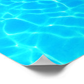 Blue Pool Water Foto wissen Poster (Hoek)