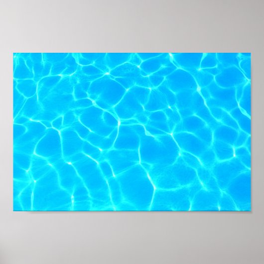 Blue Pool Water Foto wissen Poster (Voorkant)