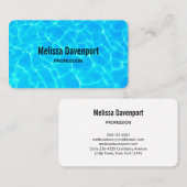 Blue Pool Water Foto wissen Visitekaartje (Voorkant / Achterkant)