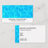 Blue Pool Water Foto wissen Visitekaartje (Voorkant / Achterkant)