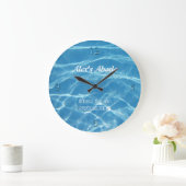 Blue Pool Water Numbers Clear Aquatic Cool Swimmer Grote Klok (Huis)