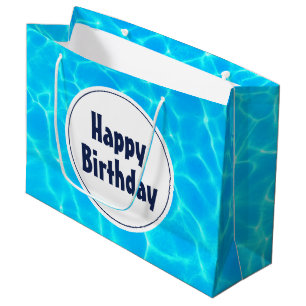 Blue Pool Water Photo Birthday Groot Cadeauzakje