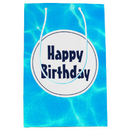 Blue Pool Water Photo Birthday Medium Cadeauzakje