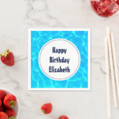 Blue Pool Water Photo Birthday Servet (Insitu)