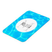 Blue Pool Water Photo Monogram Magneet (Linkerzijde)