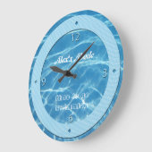 Blue Pool Water Sky Blue Stripes Cool Aquatic Swim Grote Klok (Hoek)