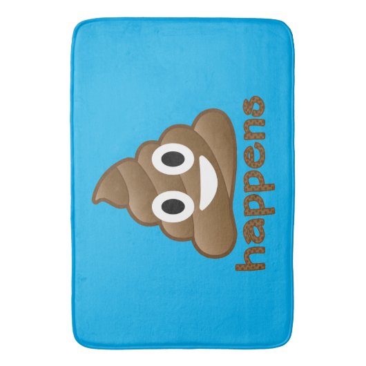 Blue Poop vindt Emoji Custom Bath Matt plaats Badmat (Voorkant Verticaal)