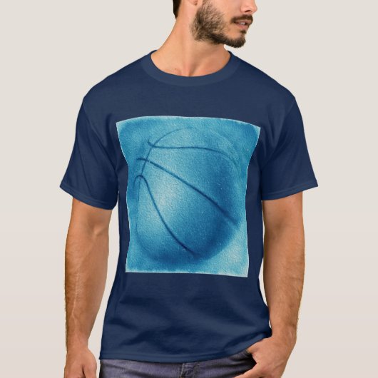 Blue Pop Art Basketbal T-shirt (Voorkant)