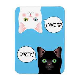Blue Pop Art Cat Dirty Clean Dishwasher Magnet Magneet