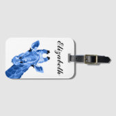 Blue Pop Art Giraffe - Gepersonaliseerd Bagagelabe Bagagelabel (Voorkant (horizontaal))