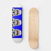 Blue Pop Art Laughing Skulls Persoonlijk Skateboard (Voorkant)